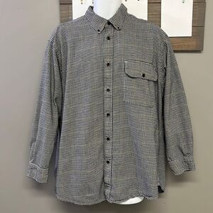 ORVIS Plaid Men’s Button Down Cotton Long Sleeve Shirt with Collar & Pocket- XL